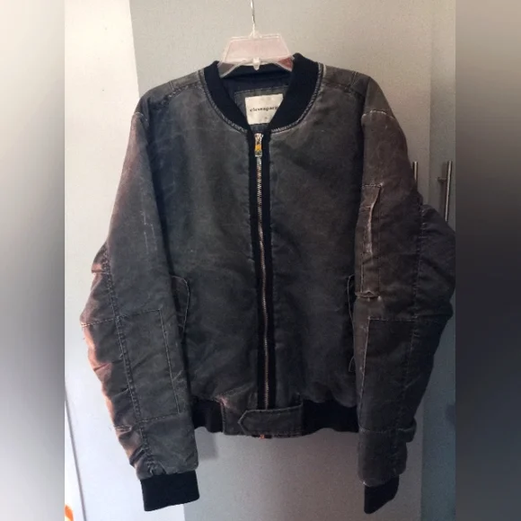 Eleven Paris stonewash Grey Bis Bomber Jacket sz L, Retro, urban - Picture 2 of 7